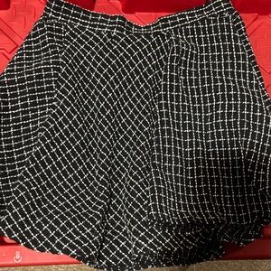 Black and White Checkered Mini Skirt